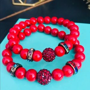 Red Bracelet set.